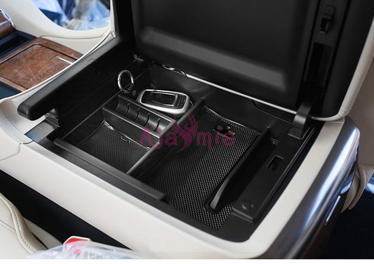 Car Organizer Armrest Glove Storage Box Container Tray Non-slip Mats 2016 2017 2018 For Toyota VELLFIRE 30 Alphard Accessories