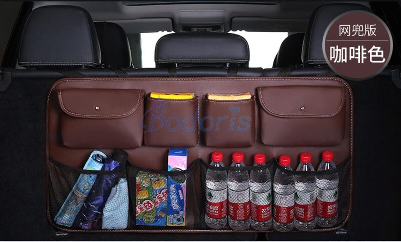 For Toyota Land Cruiser Prado FJ 120 150 FJ150 Rear Seat Back Storage Bag Pocket Car Trunk Organizer Stowing Tidying Accessories