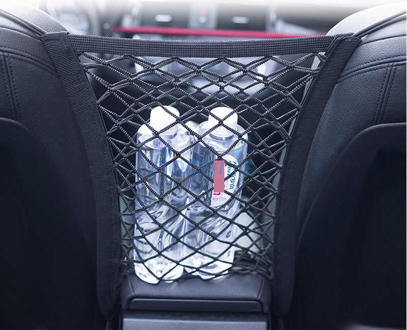 Strong Elastic Car Mesh Net Bag Between Car Organizer Seat Back Storage Bag For Toyota Land Cruiser 200 Prado FJ 120 150 100