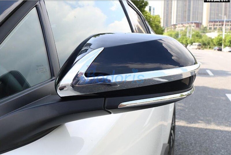 For Toyota C-HR CHR C HR 2016 2017 2018 Silver Color Side Mirror Trim Rear View Overlay Moulding Frame Car-Styling Accessories