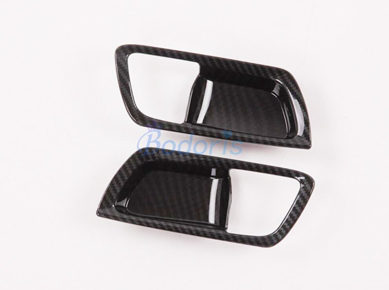 For Toyota Alphard VELLFIRE 30 2016-2019 Interior Carbon Fiber Look Handle Bowl Insert Garnish Moulding Trim Auto Car Accessory