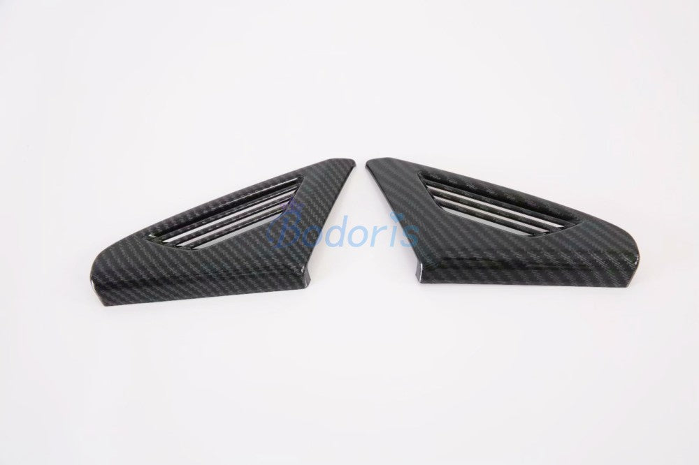 For Tesla Model X 2016 2017 2018 Carbon Fiber Color Interior Dashboard Side Vent AC Outlet Trim Cover Car Styling Accessories
