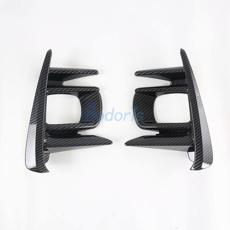 For Toyota Sienna 2015-2020 Carbon Fiber Color Front Fog Lamp Cover Foglight Frame Light Moulding Trim Sticker Car Accessories