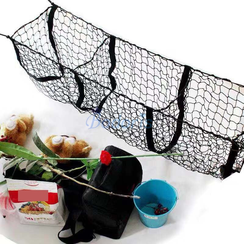 Car Organizer Rear Truck Storage Bag Luggage Nets Hook Dumpster Net For Toyota Tundra Tacoma Hilux Revo Vigo Accessories