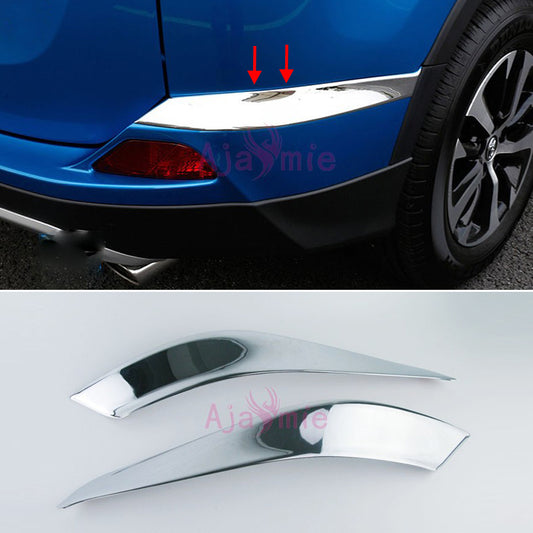 Chrome Car Styling Rear Corner Bumper Guard Trim Side Protector Panel Frame Overlay Kit 2016 2017 For Toyota RAV4 Accessories