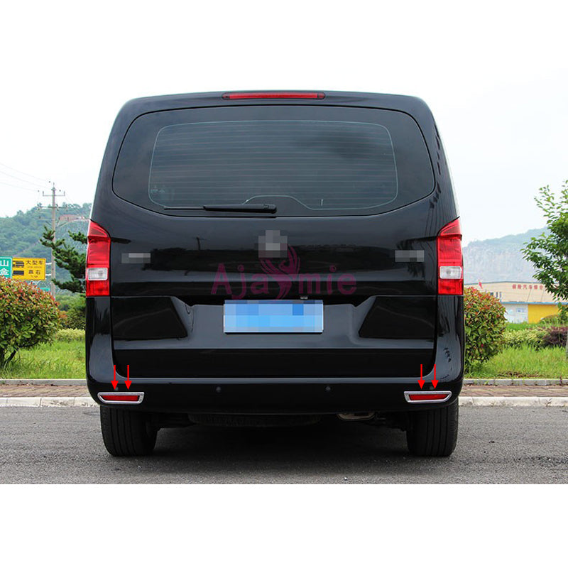 Car Styling Chrome 2014-2018 Rear Fog Lamp Cover Panel Light Trim Plate For Mercedes-Benz VITO Accessories