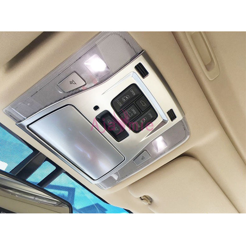 Chrome Car Styling Reading Lamp Light Switch Overlay Panel Frame 2016 2017 2018 2019 For Toyota VELLFIRE 30 Alphard Accessories