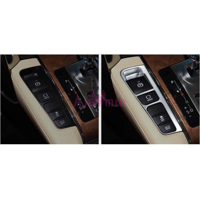 Chrome Car Styling Electric Parking Hand Break Hold Switch Cover Panel 2016-2019 For Toyota Alphard VELLFIRE 30 Accessories