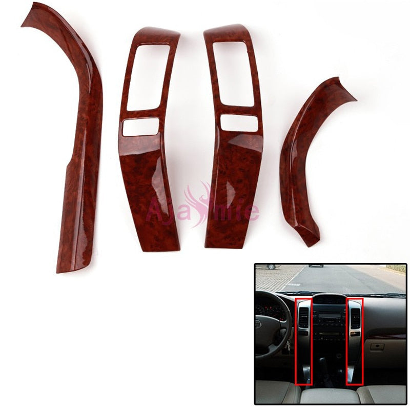 28 pcs Interior Wooden Color Trim Panel Cover Package 2003-2009 Car Styling For Toyota Land Cruiser 120 Prado FJ120 Accessories