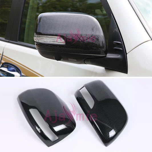 Door Mirror Overlay Cover For Toyota Land Cruiser 150 Prado LC150 FJ150 2010-2018 Carbon Fiber Color ABS Car-Styling Accessory