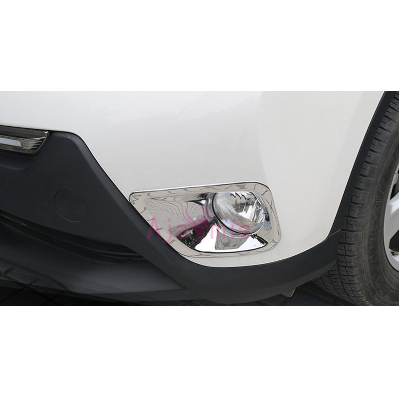 Chrome Car Styling Front Rear Fog Lamp Cover Foglight Overlay Trim Panel Frame Kit 2014 2015 For Toyota RAV4 Accessories