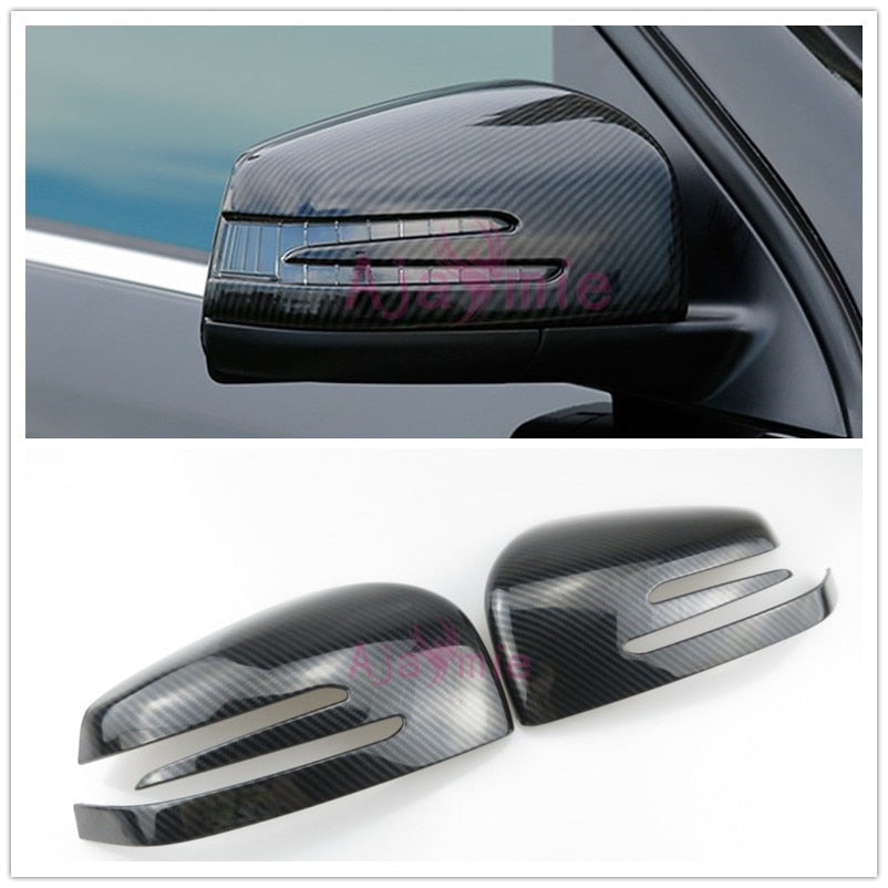 For Mercedes Benz AMG 2010-2015 E Class W212 E200 E260 E320 Carbon Fiber Mirror Overlay Rear View Cover Car Styling Accessories