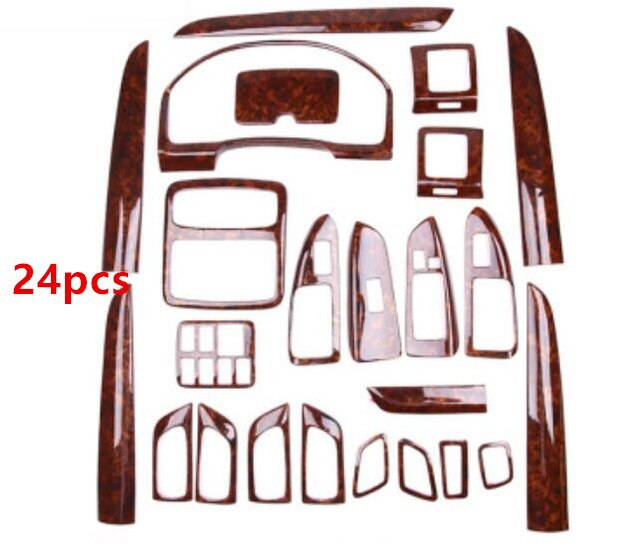 Wooden Color Trim Panel Cover 2003 2004 2005 2006 2007 2008 2009 Car Styling For Toyota Land Cruiser Prado FJ120 Accessories