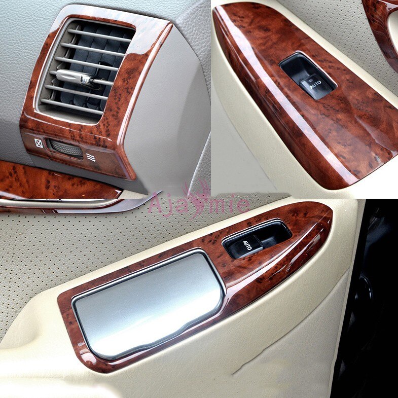 Wooden Color Trim Panel Cover 2003 2004 2005 2006 2007 2008 2009 Car Styling For Toyota Land Cruiser Prado FJ120 Accessories