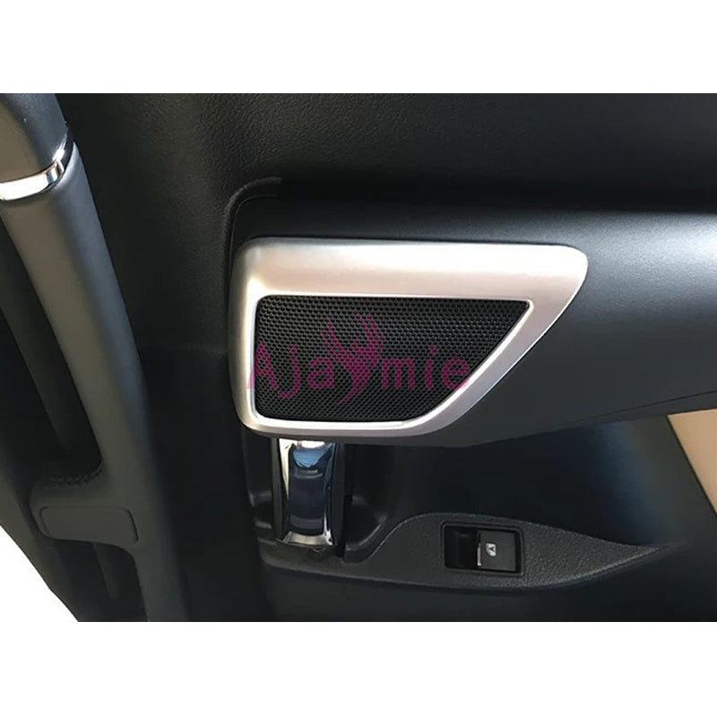 Chrome Car Styling Interior Door Speaker Cover Audio Overlay Panel 2016-2019 For Toyota Alphard  VELLFIRE 30 Accessories