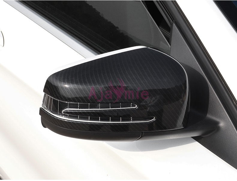 For Mercedes Benz AMG 2010-2015 E Class W212 E200 E260 E320 Carbon Fiber Mirror Overlay Rear View Cover Car Styling Accessories