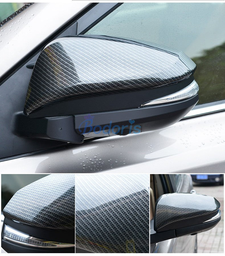 Door Mirror Cover Overlay Rear View Panel 2013 2014 2015 2016 2017 2018 For Toyota Highlander XU50 Kluger Accessories