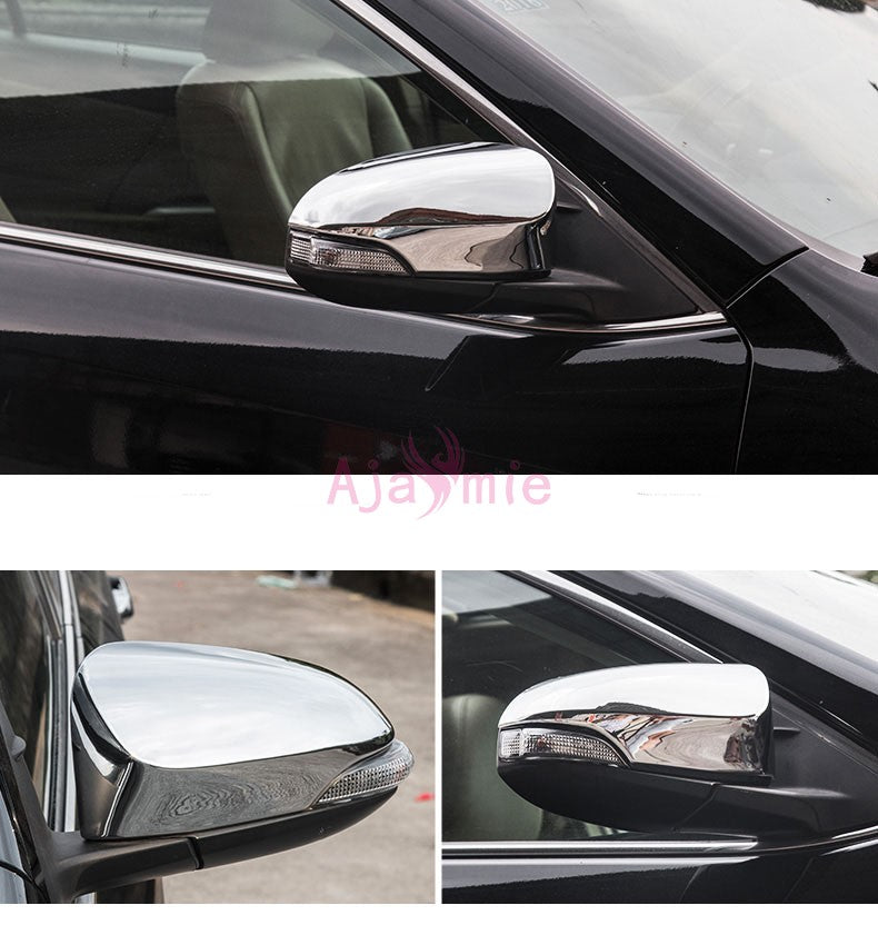 Door Mirror Cover Rear View Overlay Trim Frame Panel 2012 2013 2014 Chrome Car Styling For Toyota Yaris Accessories