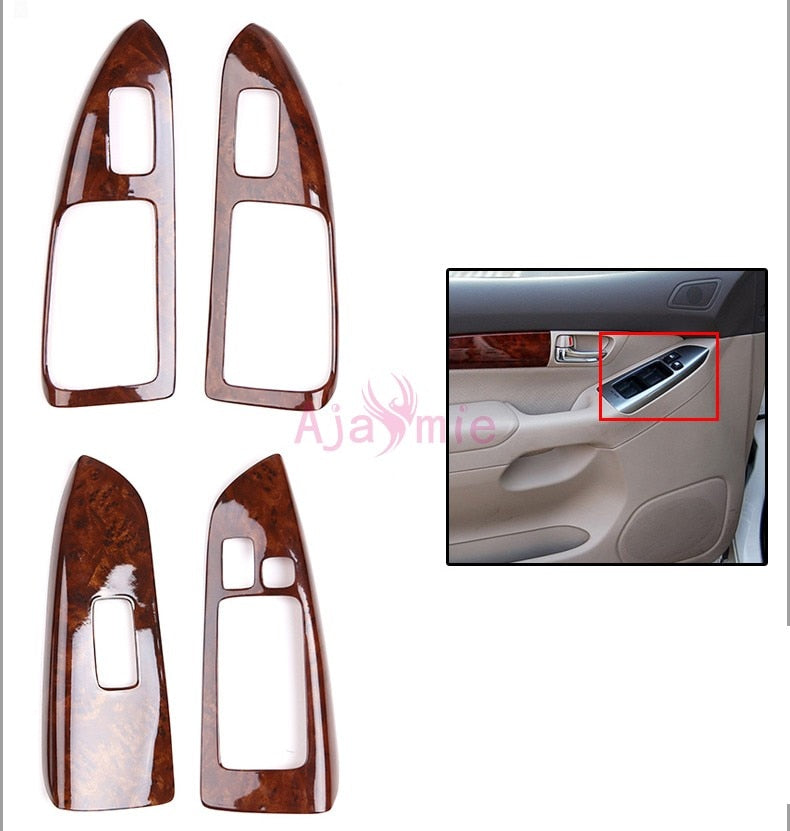 Interior Wooden Color Trim Panel Cover Overlay 2003-2009 Car Styling For Toyota Land Cruiser 120 Prado FJ120 Accessories