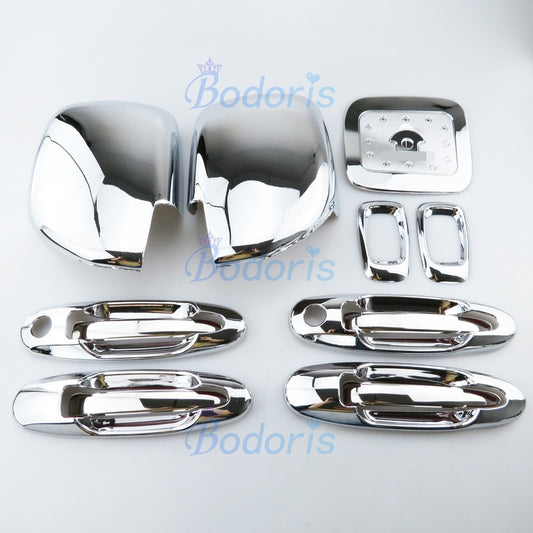 13 Pieces Chrome Rear View Side Lamp Gas Box Cap Handle Cover 1998-2007 For Toyota Land Cruiser 100 Lexus LX470 Accessories