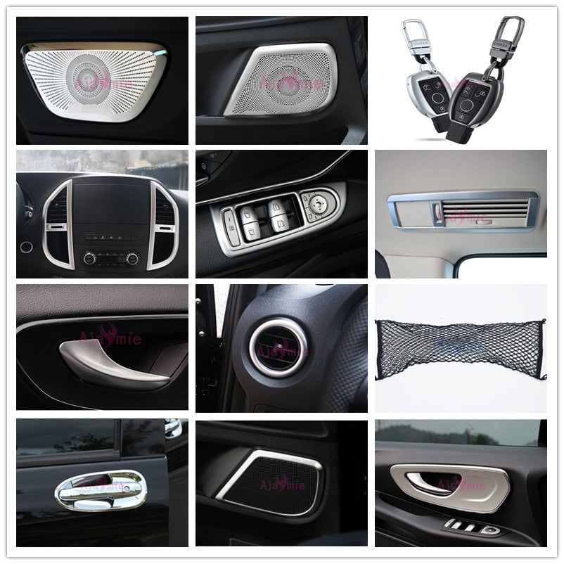 For Mercedes Benz Vito W447 2014 2015 2016 2017 2018 Key Chain Storage Interior Moulding Trims Chrome Car Styling Accessories