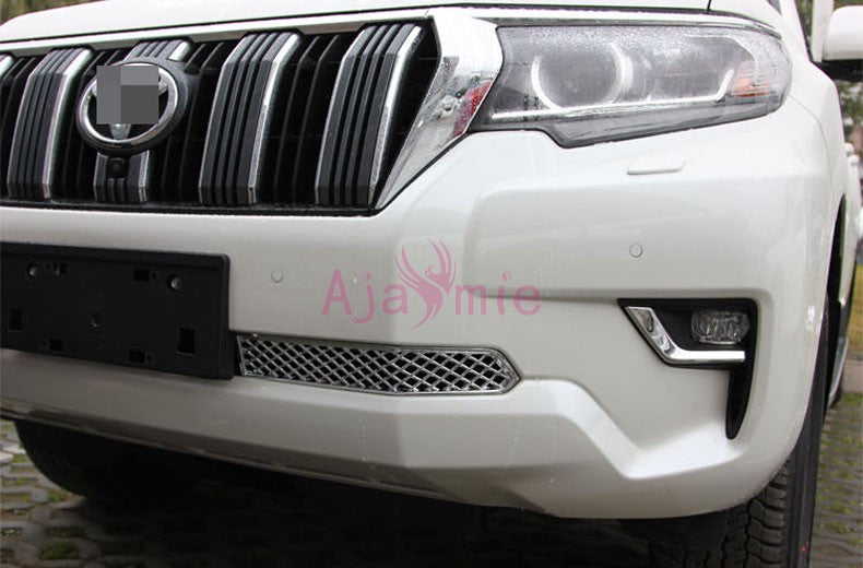 Accessories For Toyota Land Cruiser 150 Prado LC150 FJ150 2018 Below Front Grille Bumper Trims Chrome Car-Styling