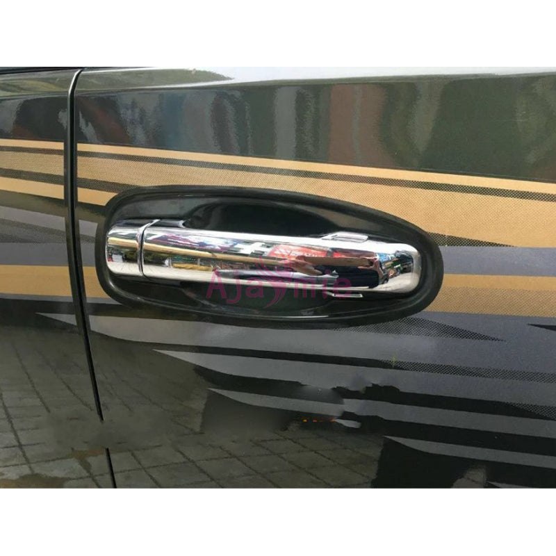 Chrome Car Styling Door Handle Cover With Smart Key Holes Trim Panel 2016 2017 2018 For Toyota Land Cruiser 200 Accessories