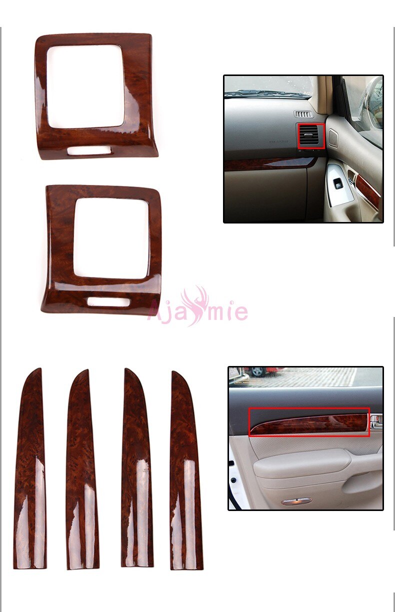 Wooden Color Trim Panel Cover 2003 2004 2005 2006 2007 2008 2009 Car Styling For Toyota Land Cruiser Prado FJ120 Accessories