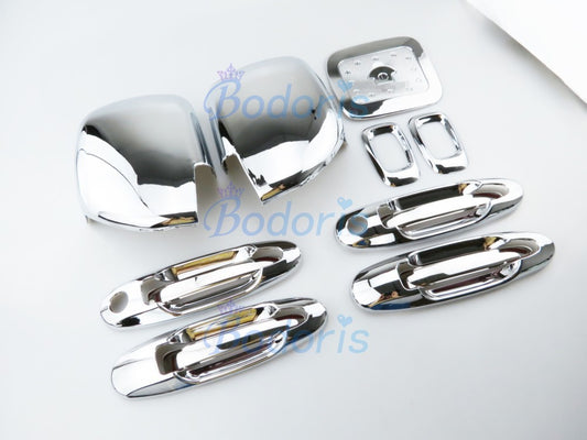 13 Pieces Chrome Rear View Side Lamp Gas Box Cap Handle Cover 1998-2007 For Toyota Land Cruiser 100 Lexus LX470 Accessories