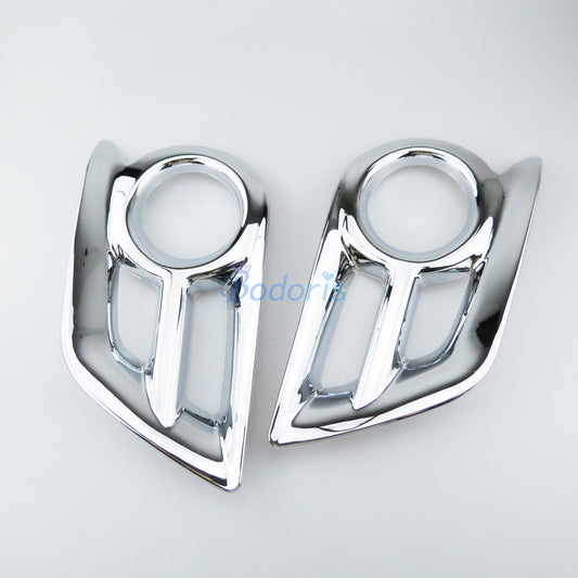 Chrome Car Styling Front Fog Lamp Cover Light Overlay Trim Panel 2012 2013 2014 Frame Panel For toyota hilux vigo Accessories