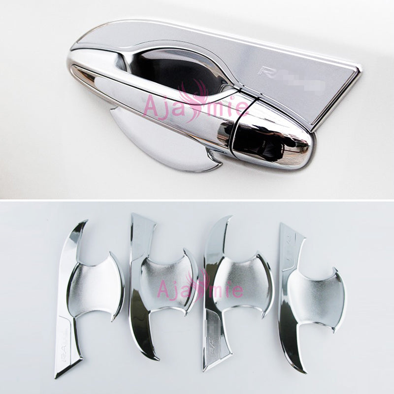 Chrome Car Styling Door Handle Bowl Insert Overlay Trim Garnish Panel Kit 2014 2015 2016 2017 2018 For Toyota RAV4 Accessories