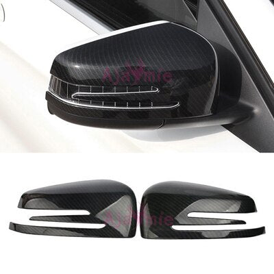 For Mercedes Benz AMG 2010-2015 E Class W212 E200 E260 E320 Carbon Fiber Mirror Overlay Rear View Cover Car Styling Accessories