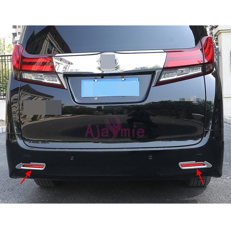 Chrome Car Styling Rear Fog Lamp Cover Light Overlay Garnish Panel 2016-2019 For Toyota Alphard VELLFIRE 30 Accessories