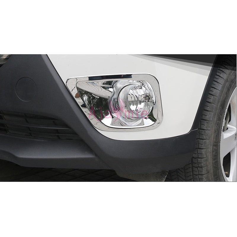 Chrome Car Styling Front Rear Fog Lamp Cover Foglight Overlay Trim Panel Frame Kit 2014 2015 For Toyota RAV4 Accessories