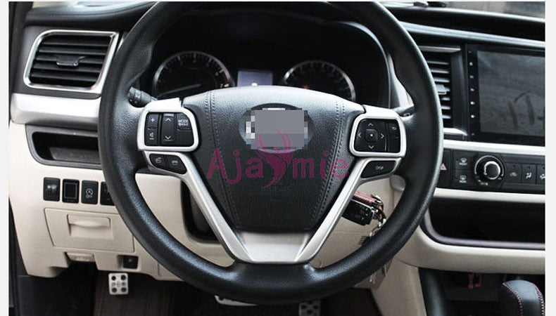 Chrome Car Styling Interior Steering Wheel Overlay Panel Garnish Trim 2015 2016 2017 2018 For Toyota Sienna Accessories