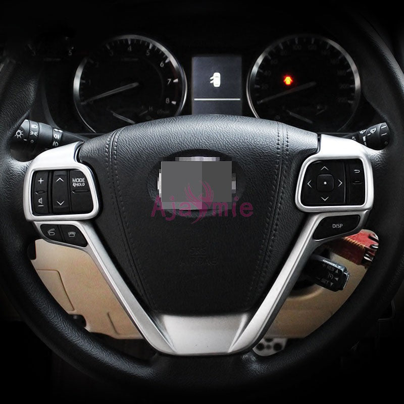 Chrome Car Styling Interior Steering Wheel Overlay Panel Garnish Trim 2015 2016 2017 2018 For Toyota Sienna Accessories