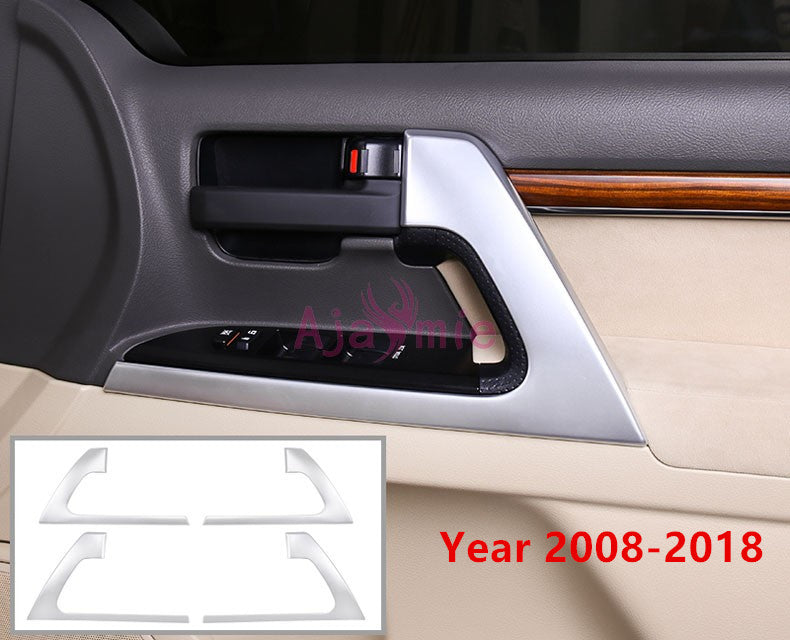 2010-2018 Interior Door Holder trims Handle Cover Widow Glass Switch  Chrome Car Styling For Toyota Land Cruiser 200 Accessories