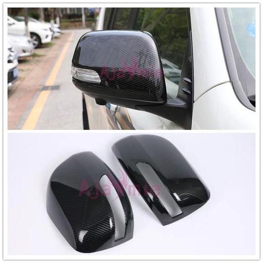 For Toyota Land Cruiser 150 Prado LC150 FJ150 2010-2018 Carbon Fiber Side Mirror Overlay Cover Chrome Car-Styling Accessories