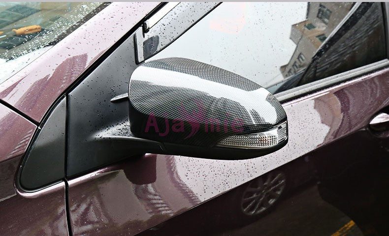 For Toyota Corolla E170 2014 2015 2016 2017 2018 Carbon Fiber Side Mirror Cover Rear View Overlay Frame Car Styling Accessories