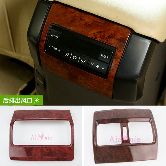 Accessories For Toyota Land Cruiser Prado LC150 FJ150 2010-2017 Wood Color High End Air Conditioner Vent Cover Trim AC Outlet