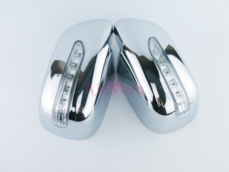 Chrome Car Styling Door Mirror Overlay Rear View Cover With LED Lamp For Toyota Corolla 2008 2009 2010 Accessories