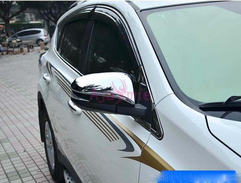 2015-2017 Door Mirror Cover Overlay Trim Chrome Detector Frame Panel Car Styling For Toyota Highlander Accessories