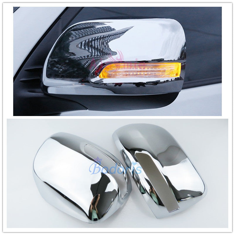 For Toyota Land Cruiser 150 Prado LC150 FJ150 2010-2018 Carbon Fiber Side Mirror Overlay Cover Chrome Car-Styling Accessories