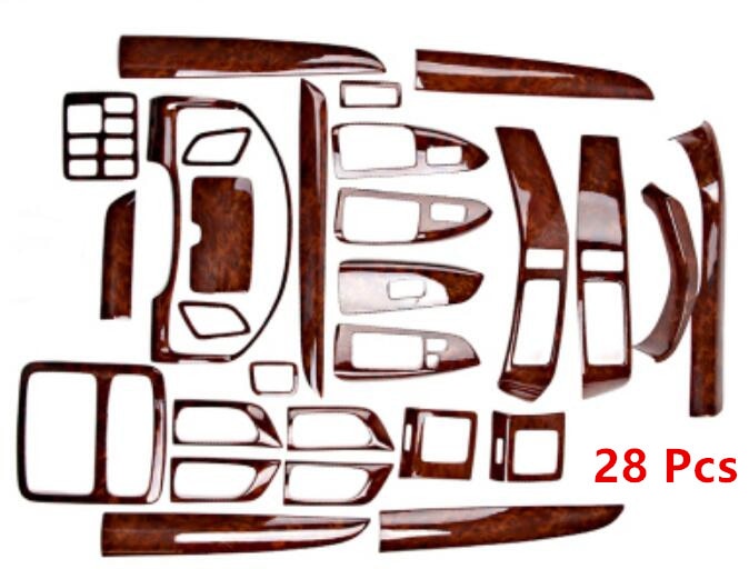 Wooden Color Trim Panel Cover 2003 2004 2005 2006 2007 2008 2009 Car Styling For Toyota Land Cruiser Prado FJ120 Accessories