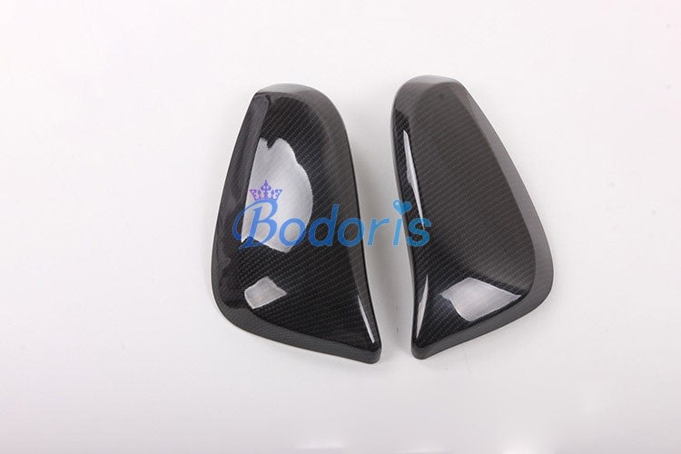 Carbon Fiber Door Mirror Cover Overlay Rear View Panel 2015 2016 2017 2018 For Toyota Hilux Revo SR5 AN120 AN130 Accessories