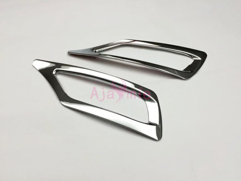 Chrome Car Styling Front Rear Fog Lamp Cover Foglight Overlay Trim Panel Frame Kit 2014 2015 For Toyota RAV4 Accessories