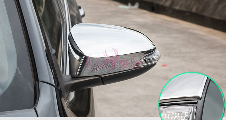 Door Mirror Cover Rear View Overlay Trim Frame Panel 2012 2013 2014 Chrome Car Styling For Toyota Yaris Accessories