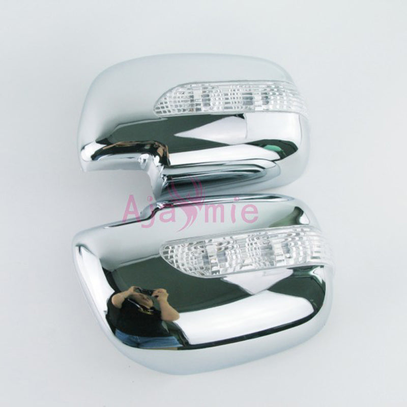 Door Mirror Overlay cover with LED Turn signal 2005-2011 Chrome Car Styling For toyota Fortuner SW4 Accessories