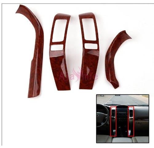 Interior Wooden Color Trim Panel Cover Overlay 2003-2009 Car Styling For Toyota Land Cruiser 120 Prado FJ120 Accessories