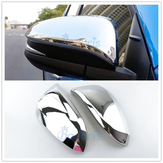 Chrome Car Styling Door Mirror Overlay Cover Trim ABS 2 pcs Protector 2016 2017 2018 For Toyota Fortuner Accessories